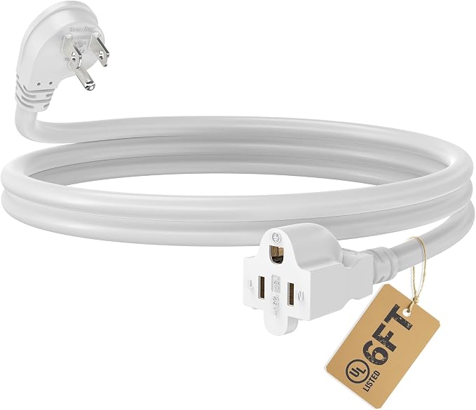 LUCKY TL Indoor Outdoor Extension Cord, 16/3 Gauge White Short Extension Cord by LUCKYTL