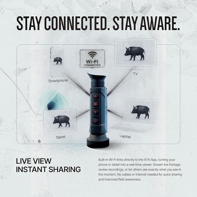 ATN BlazeHunter XD 1280x1024 Thermal Monocular w/SharpIR AI, 1000m Laser - Image 7