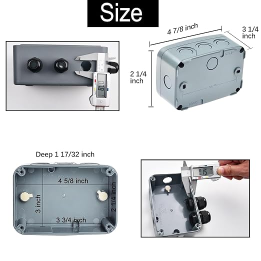 Outdoor Junction Box, Nineleaf IP66 Weatherproof Electrical Project Boxes - Image 7