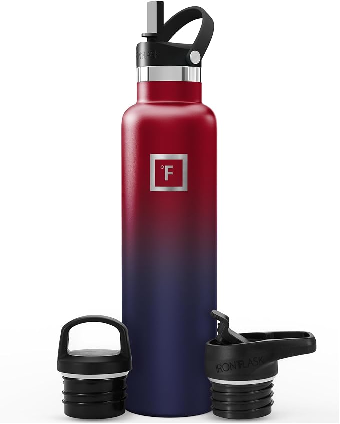 IRON °FLASK Camping & Hiking Hydration Flask - 24 oz Dark Rainbow by IronFlask