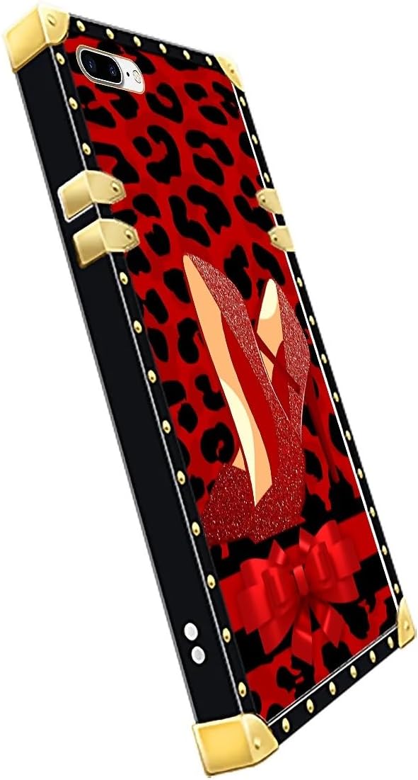 Compatible with iPhone 8 Plus 7 Plus Case, Elegant High Heels Luxury Golden - Image 4
