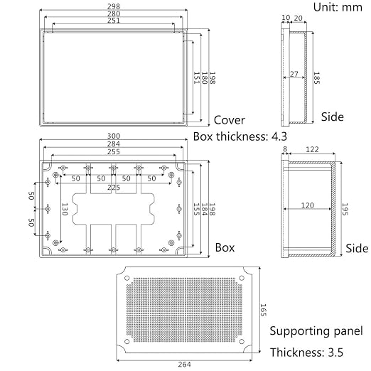 Zulkit Junction Box ABS Plastic Waterproof IP65 Electrical Boxes Hinged Shell - Image 6