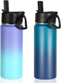 Volhoply 18oz Insulated Water Bottle Bulk 2 Pack, Kids Stainless Steel Water by LiveFully%EF%BC%8CDrinkFreely%E2%80%94KeepGoingwithVolhoply%EF%BC%81