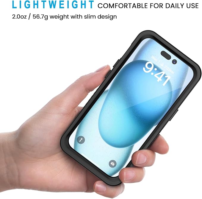 Lanhiem Magnetic for iPhone 15 Case, Waterproof Dustproof Cover, Full Body - Image 4