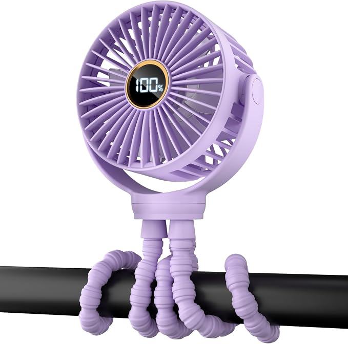 buywoo Portable Stroller Mini Fan, Small Rechargeable Personal Fan, Travel by Buywoo
