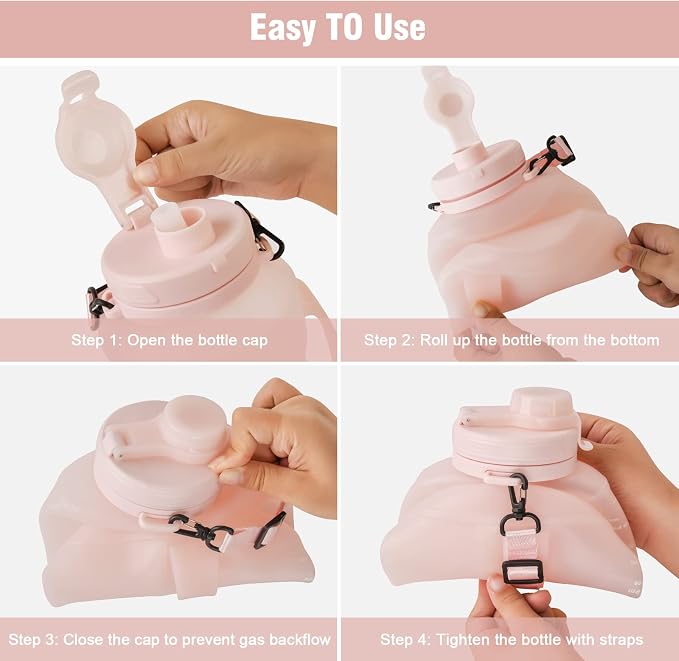 Collapsible Water Bottles, 2L/64OZ travel water bottle Bottle - Image 7