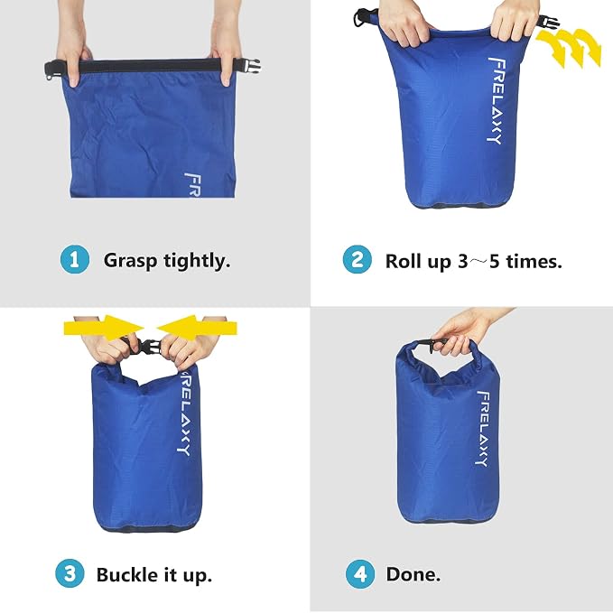 Frelaxy Dry Bag 3-Pack/5-Pack, Ultralight Dry Sack, Outdoor Bags Keep Gear Dry - Image 6