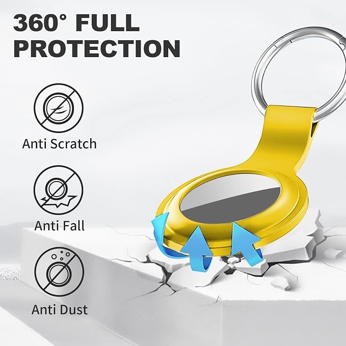 Linsaner Case for AirTag 2nd Gen & 1st Gen, Silicone Holder Keychain Key Ring - Image 2