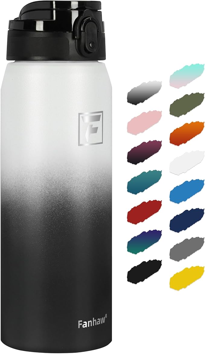 Fanhaw 24 oz Insulated Stainless Steel Water Bottle by FANHAW