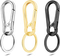 3Pack Assorted Metal Carabiner Clip, Small Keychain Rings, Mini EDC Key Ring by CooBigo
