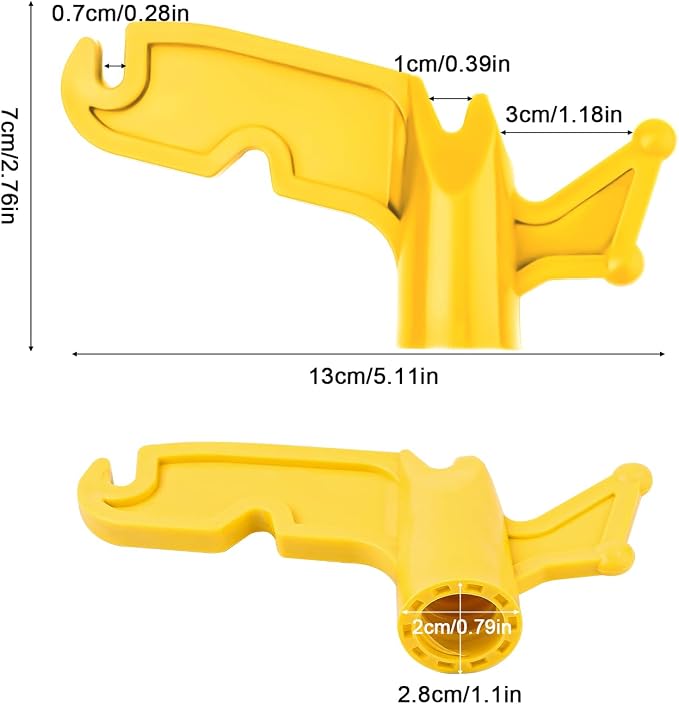 BOXOB 2pcs Christmas Light Extension Pole Hook Heads, 3/4" Inner Diameter - Image 2