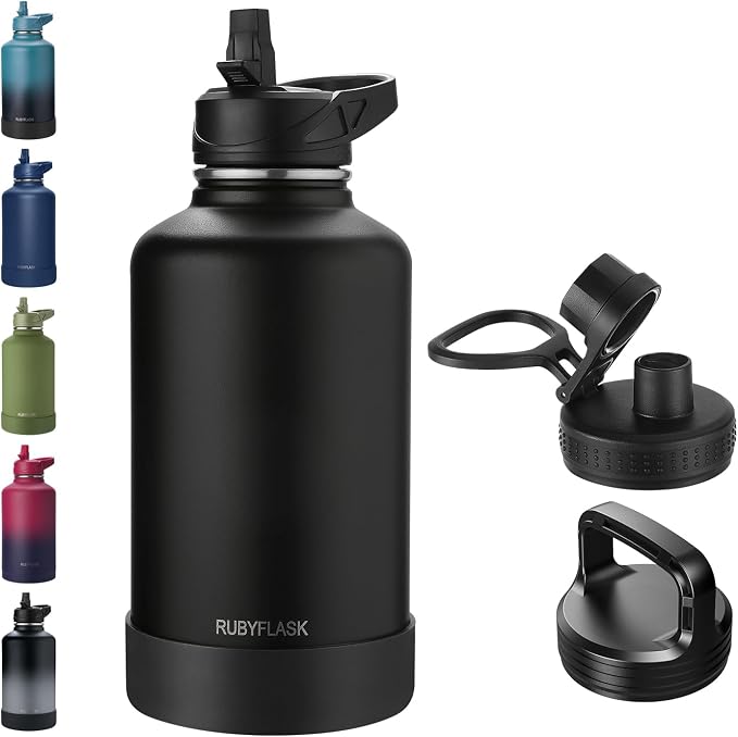 RUBYFLASK 64oz Insulated Water Bottle by RUBYFLASK