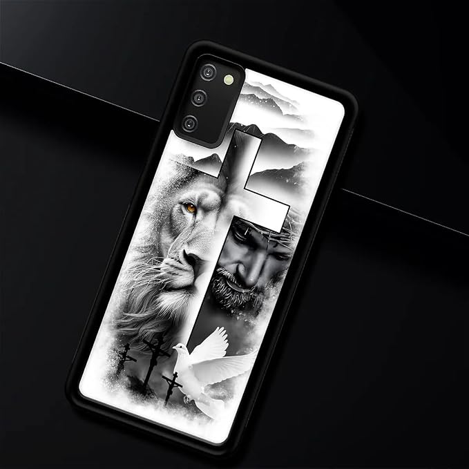 for Samsung Galaxy S20 FE Case, Lion Cross Jesus Christ Dove Pattern Graphic - Image 3