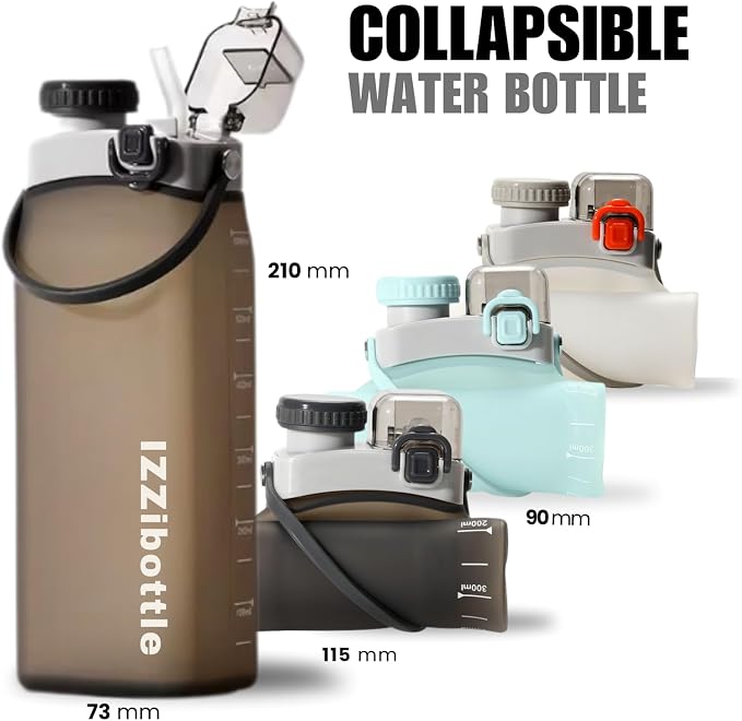 Collapsible Lightweight Silicone Water Bottle | BPA Free, Eco-Friendly - Image 2