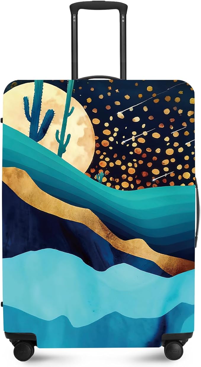 ANNA QUEEN Boho Night Desert Travel Luggage Cover -Stretchable Airplane by ANNAQUEEN