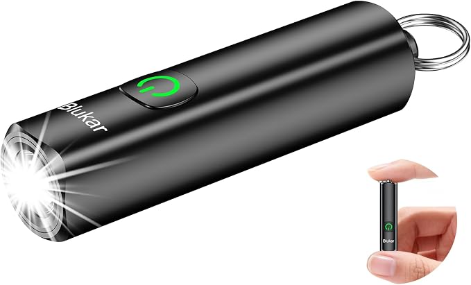 Blukar Rechargeable EDC Flashlight, 360L Mini Keychain Flash Light by Blukar