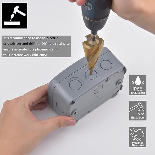 IP66 Outdoor Junction Box, Nineleaf 6PK Weatherproof Electrical Boxes - Image 6