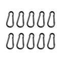 Black Carabiner, Heavy Duty Galvanized Steel Spring Snap Hook Carabiner Clips by High-PQ