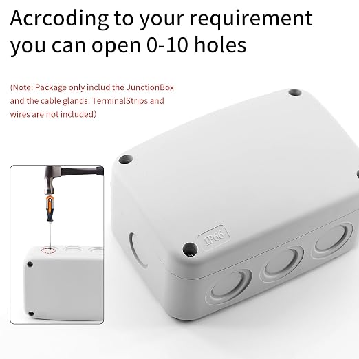 SuperInk White Outdoor Junction Box IP66 Waterproof Electrical Enclosure - Image 4