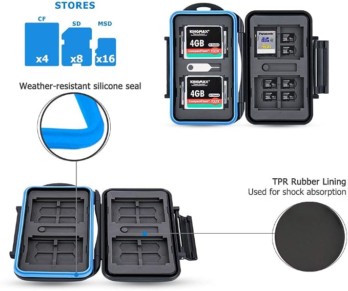JJC 28 Slots Portable Memory Card Case Holder Storage - Image 2