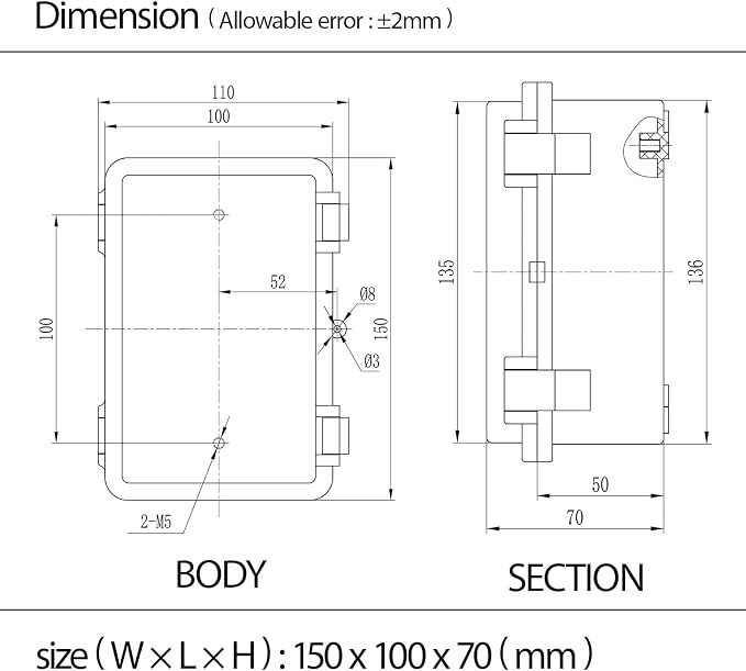 ABS Plastic Dustproof Waterproof IP65 Junction Box Hinged Shell Universal - Image 8