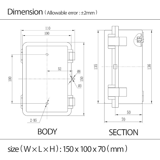 Junction Box, ABS Plastic, IP65 Waterproof Dustproof Universal Electrical - Image 8