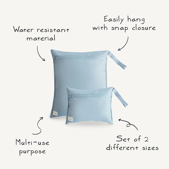 mushie Water Resistant Wet Bags | Large & Small Reusable Storage Bag - Image 8