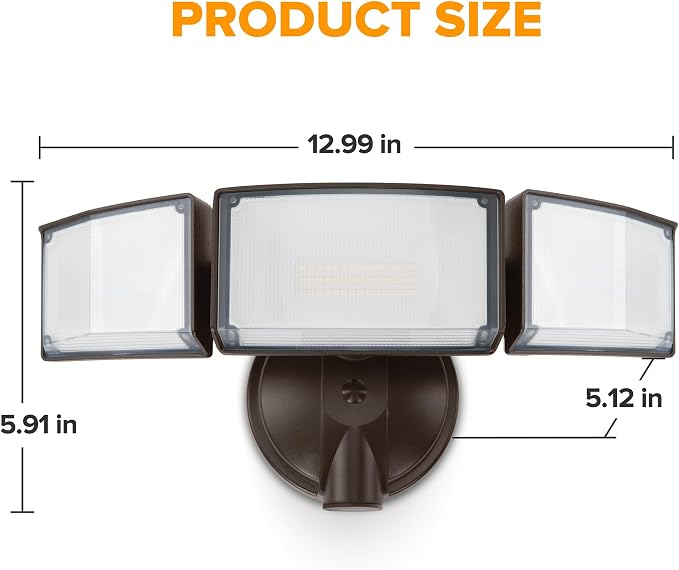 LUTEC 75W 8000 Lumen Floods Light Outdoor, Switch Controlled LED Security Lights - Image 7