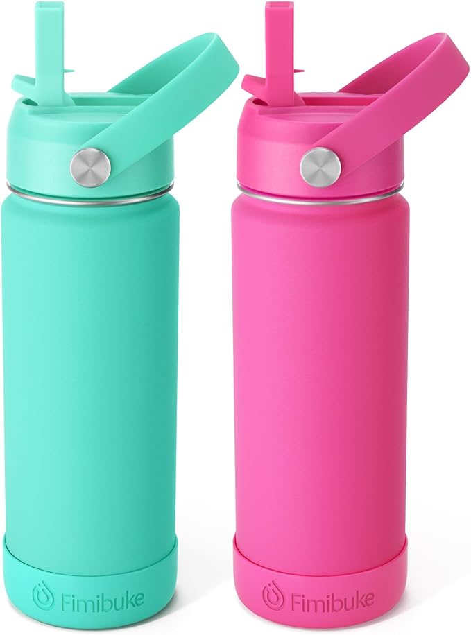 Fimibuke Kids Insulated Water Bottle, 18oz BPA FREE Kids Cups by Fimibuke