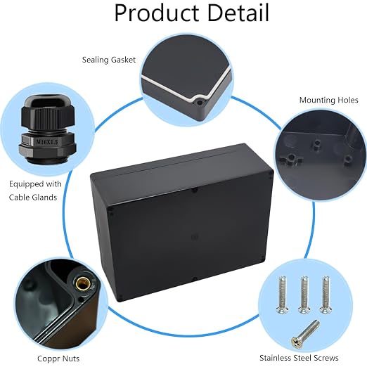 Junction Box IP65 Waterproof ABS Plastic Electrical Project Case Power Junction - Image 5