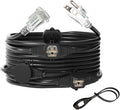 oviitech 25FT Power Extension Cord 3 Prong, 14 Gauge SJTW 5-15R Male Plug to by oviitech