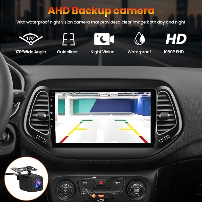 AWESAFE Android 13 Car Stereo for Jeep Compass 2017 2018 2019 2020, GPS - Image 5