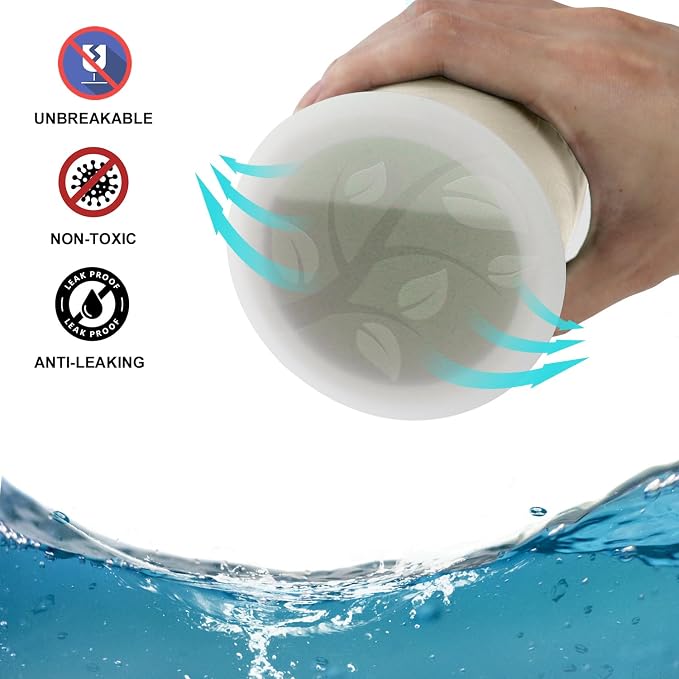 Wrova Wheat Straw Cups with Silicone Covers 16oz Set of 6 - Image 3