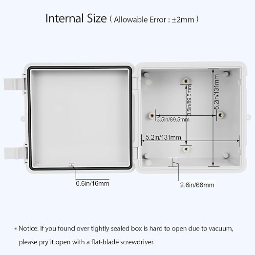 Junction Box, ABS Plastic IP65 Waterproof Dustproof Universal Electrical - Image 4