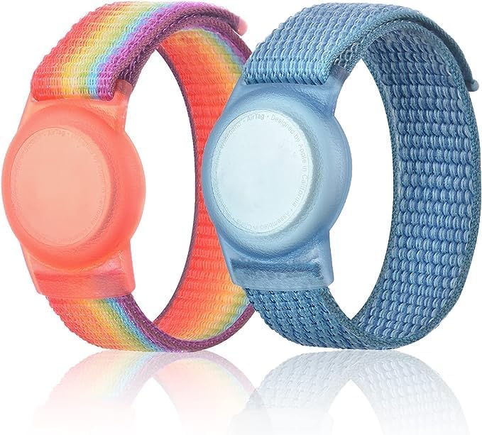 Kids Wristband Compatible with Apple AirTag, Protective Case by Qonuiy