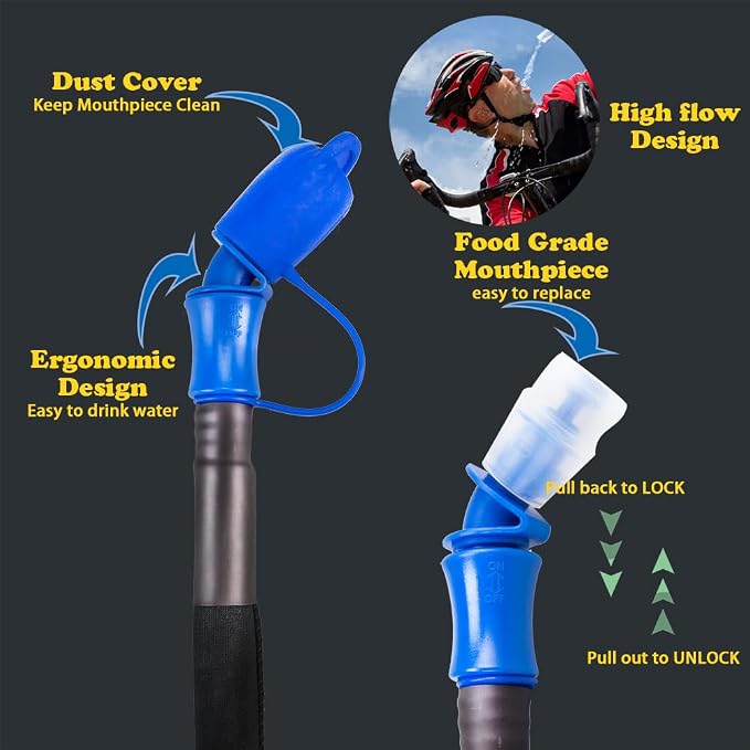 WACOOL 2L 2.5L 3L BPA Free PEVA Hydration Pack Bladder Leak-Proof Water - Image 6