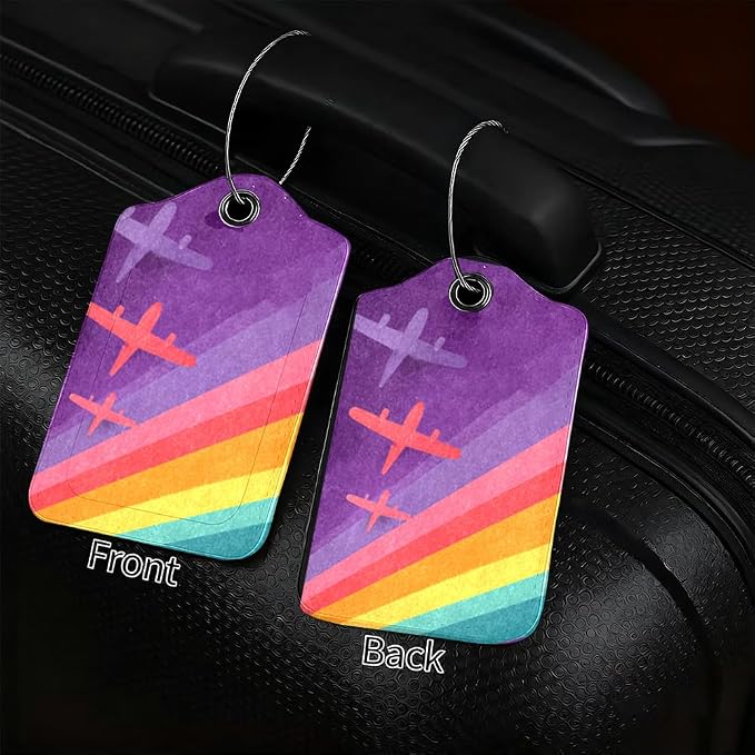 2Pcs Retro Airplane Luggage Tags - Image 2
