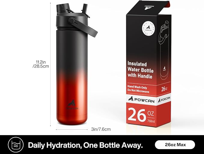 POWCAN 26 oz Insulated Water Bottle - Image 6