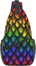 Dragon Scale Sling Bag For Women Men Fashion Animals Skin Backpack Crossbody by Unknown