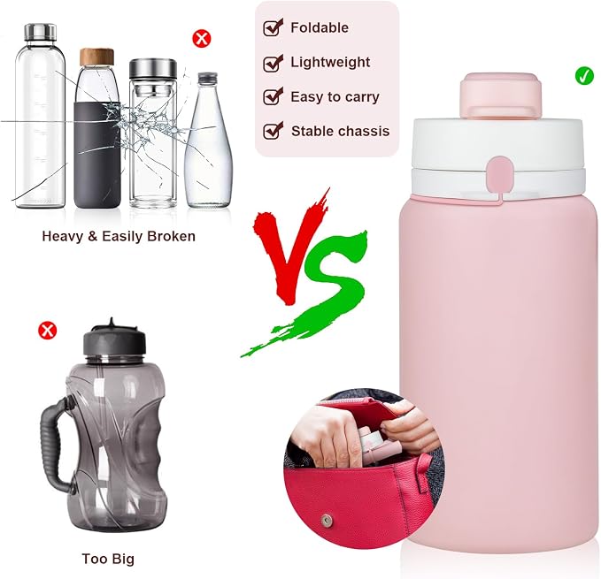 PLTCAT Collapsible Foldable BPA Free Reusable Lightweight Leak-Proof Travel - Image 3