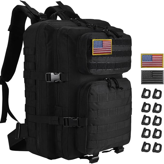 45L Tactical Backpack for Men Women, Military Assault Pack by R.SASR