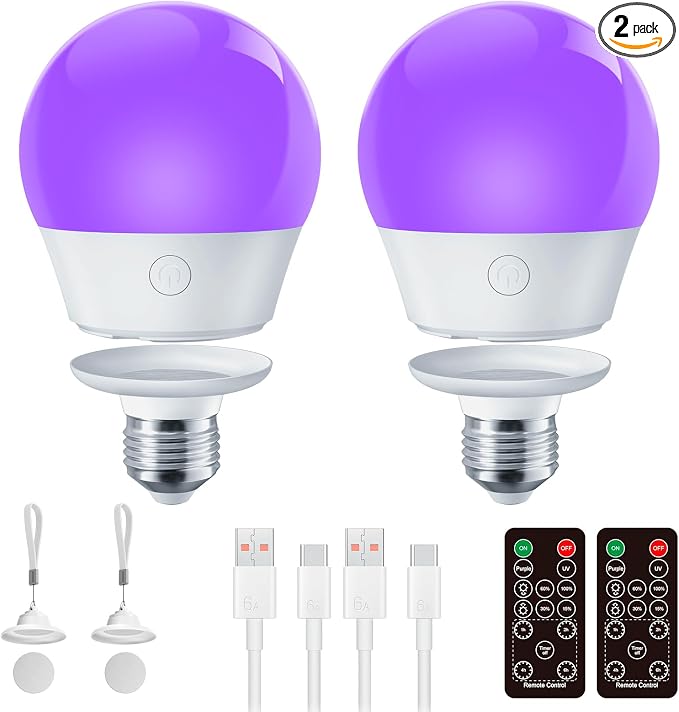 Brightown E26 Rechargeable UV Light Bulbs by Brightown