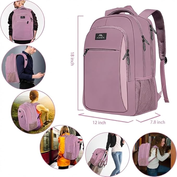 MATEIN Personal Item Backpack 18 * 14 * 8, Underseat 15.6 inch Travel Laptop - Image 3