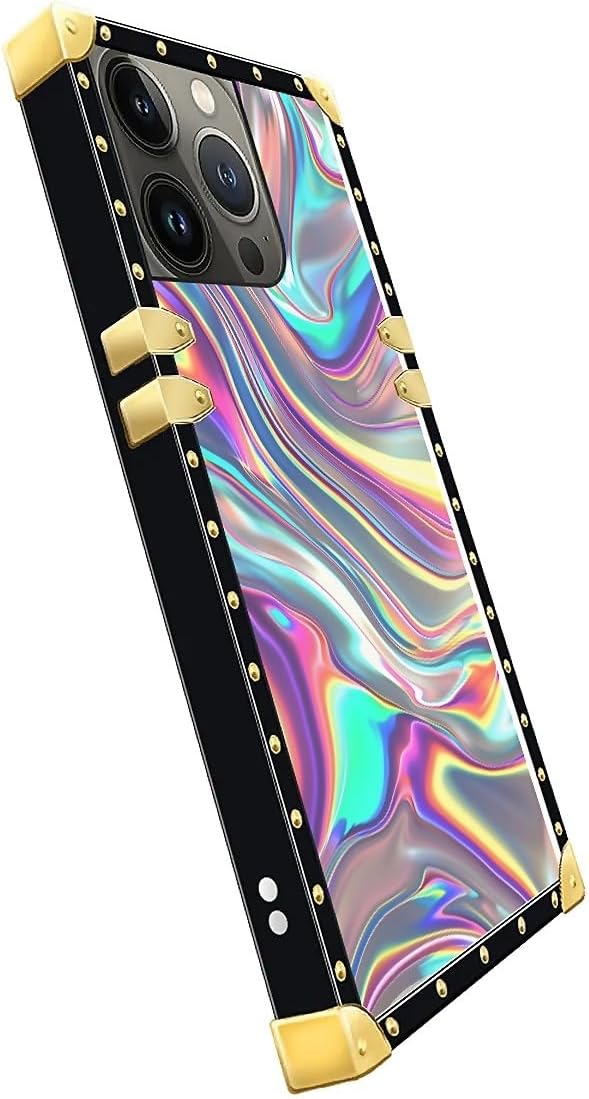 Compatible with iPhone 15 Pro Max Case, Holographic Abstract Iridescent - Image 4