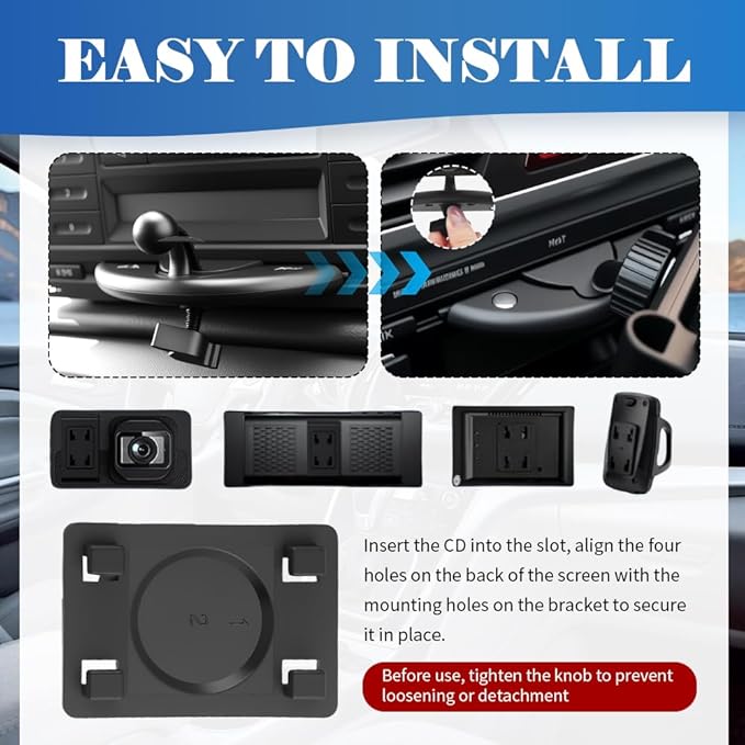 CD Slot Mount for CarPlay Screen 360° Rotatable, CarPlay Screen Mount - Image 6