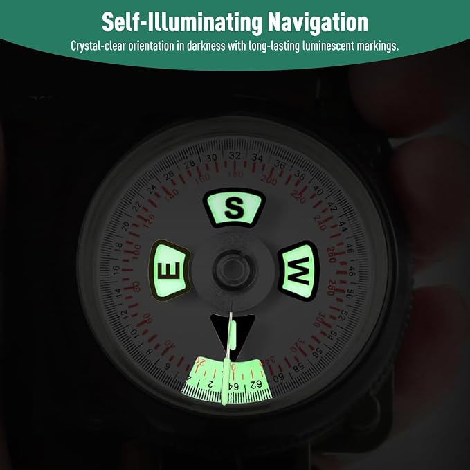 Eyeskey Multifunctional Military Sighting Navigation Compass Impact Resistant & - Image 2