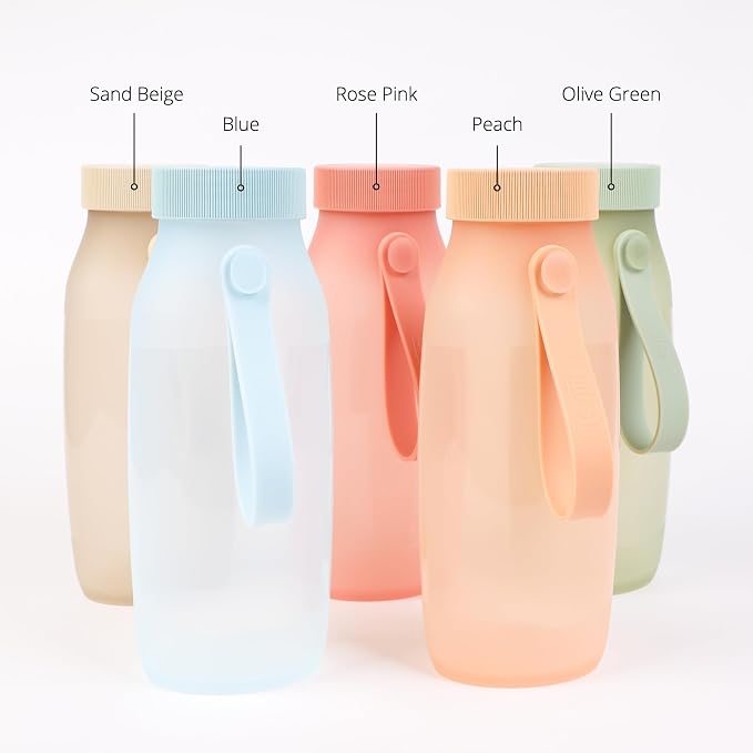BLUE GINKGO Collapsible Water Bottle – Lightweight, Foldable Silicone Bottle - Image 8