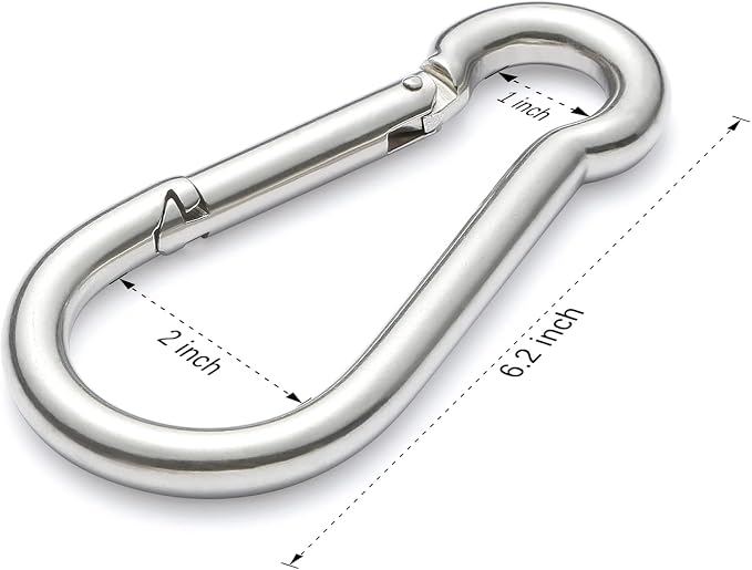 sprookber Stainless Steel Spring Snap Hook Carabiner - Image 2