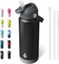 BJPKPK Water Bottle with Straw Lid, 24oz Vacuum Insulated Water Bottles by BJPKPK