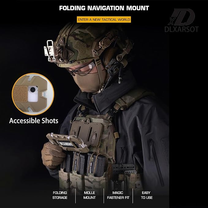 Tactical Airsoft Gear, MOLLE Vest Phone Holder, Universal Chest Phone Board - Image 2